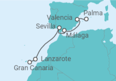 Itinerario del Crucero Islas Canarias - AIDA