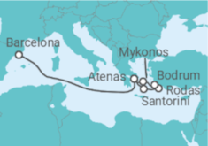 Itinerario del Crucero Viaje completo por Islas Griegas desde Barcelona - Virgin Voyages