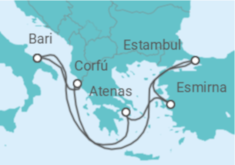 Itinerario del Crucero Maravillas de Grecia y Turquía - MSC Cruceros