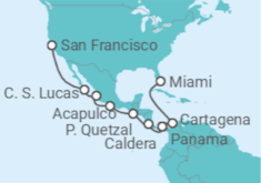 Itinerario del Crucero Méjico y Costa Rica  - NCL Norwegian Cruise Line