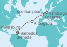 Itinerario del Crucero Desde Fort de France a Southampton - MSC Cruceros