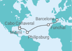 Itinerario del Crucero Desde Orlando a Barcelona - MSC Cruceros