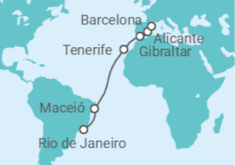 Itinerario del Crucero Desde Río de Janeiro a Barcelona - MSC Cruceros