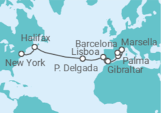 Itinerario del Crucero Desde Nueva York a Barcelona - MSC Cruceros