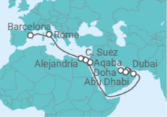 Itinerario del Crucero Desde Dubai a Barcelona - MSC Cruceros