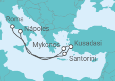 Itinerario del Crucero Grecia, Turquía - MSC Cruceros