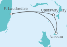 Itinerario del Crucero Bahamas y Castaway Cay - Disney Cruise Line