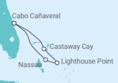 Itinerario del Crucero Bahamas y Castaway Cay - Disney Cruise Line