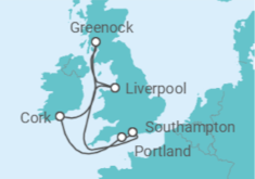 Itinerario del Crucero Reino Unido e Irlanda - Disney Cruise Line