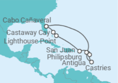 Itinerario del Crucero Caribe con Puerto Rico - Disney Cruise Line