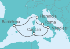 Itinerario del Crucero Mediterráneo occidental - Disney Cruise Line