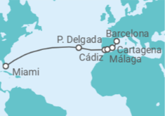 Itinerario del Crucero De Miami a Barcelona - Disney Cruise Line