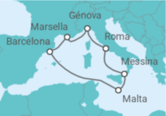 Itinerario del Crucero Italia, Malta, Francia - MSC Cruceros