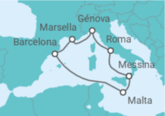 Itinerario del Crucero Malta, Francia, Italia - MSC Cruceros