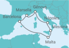 Itinerario del Crucero España, Francia, Italia - MSC Cruceros