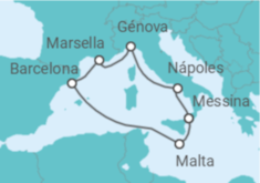 Itinerario del Crucero Malta, Francia, Italia - MSC Cruceros