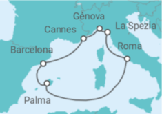 Itinerario del Crucero Bellezas del Mediterráneo - MSC Cruceros