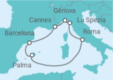 Itinerario del Crucero Italia, España - MSC Cruceros