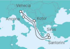 Itinerario del Crucero Las joyas del Adriático - MSC Cruceros