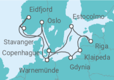 Itinerario del Crucero Fiordos Noruegos y Capitales Bálticas - MSC Cruceros