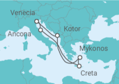 Itinerario del Crucero Montenegro, Grecia, Italia - MSC Cruceros