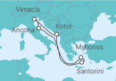 Itinerario del Crucero Italia, Montenegro, Grecia - MSC Cruceros