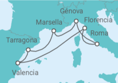 Itinerario del Crucero Del Coliseo a la Provenza - MSC Cruceros