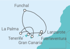 Itinerario del Crucero Islas Canarias - MSC Cruceros