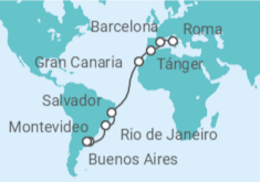 Itinerario del Crucero Desde Roma a Buenos Aires - MSC Cruceros