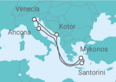 Itinerario del Crucero Italia, Montenegro, Grecia - MSC Cruceros