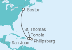 Itinerario del Crucero Bermudas e Islas Vírgenes - NCL Norwegian Cruise Line