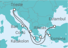 Itinerario del Crucero Grecia, Italia, Turquía - MSC Cruceros