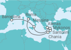 Itinerario del Crucero Italia y Grecia - Disney Cruise Line