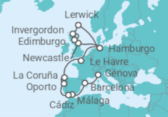 Itinerario del Crucero Desde Génova a Hamburgo - Costa Cruceros