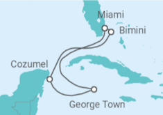 Itinerario del Crucero Bahamas, México e Islas Caimán - Celebrity Cruises