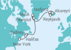 Itinerario del Crucero Islandia, Groenlandia, Canadá - NCL Norwegian Cruise Line