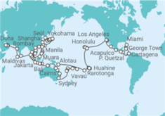 Itinerario del Crucero Segmento de vuelta al mundo: desde Miami a Doha - Oceania Cruises