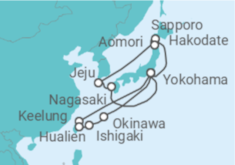 Itinerario del Crucero Islas del Sur y las y flores de primavera en Hokkaido - Princess Cruises