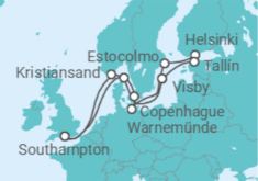 Itinerario del Crucero Noruega, Dinamarca y Suecia - Princess Cruises