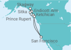 Itinerario del Crucero Alaska - Pasaje interior - Princess Cruises