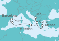 Itinerario del Crucero Mediterráneo con Grecia e Italia - Princess Cruises