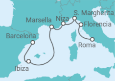 Itinerario del Crucero Italia, Francia, España - Royal Caribbean