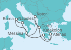 Itinerario del Crucero Gran Mediterráneo - Princess Cruises