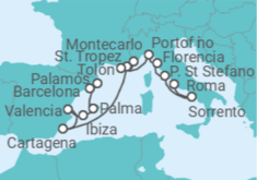Itinerario del Crucero Sabores inolvidables de la Toscana - Silversea