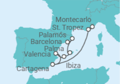 Itinerario del Crucero Contraste de colores - Silversea