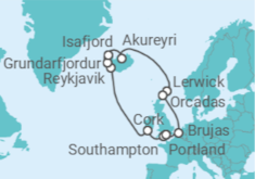 Itinerario del Crucero Islas Britanicas e Islandia - Princess Cruises