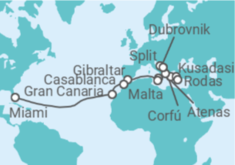 Itinerario del Crucero Paso del Adriático, Marruecos y las Islas Canarias - Princess Cruises