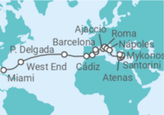 Itinerario del Crucero Pasaje por España, Italia y Grecia - Princess Cruises
