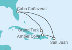 Itinerario del Crucero Aventurero del Caribe Oriental - Princess Cruises