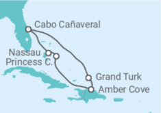 Itinerario del Crucero Aventura de Sol y Mar desde Puerto Cañaveral - Princess Cruises